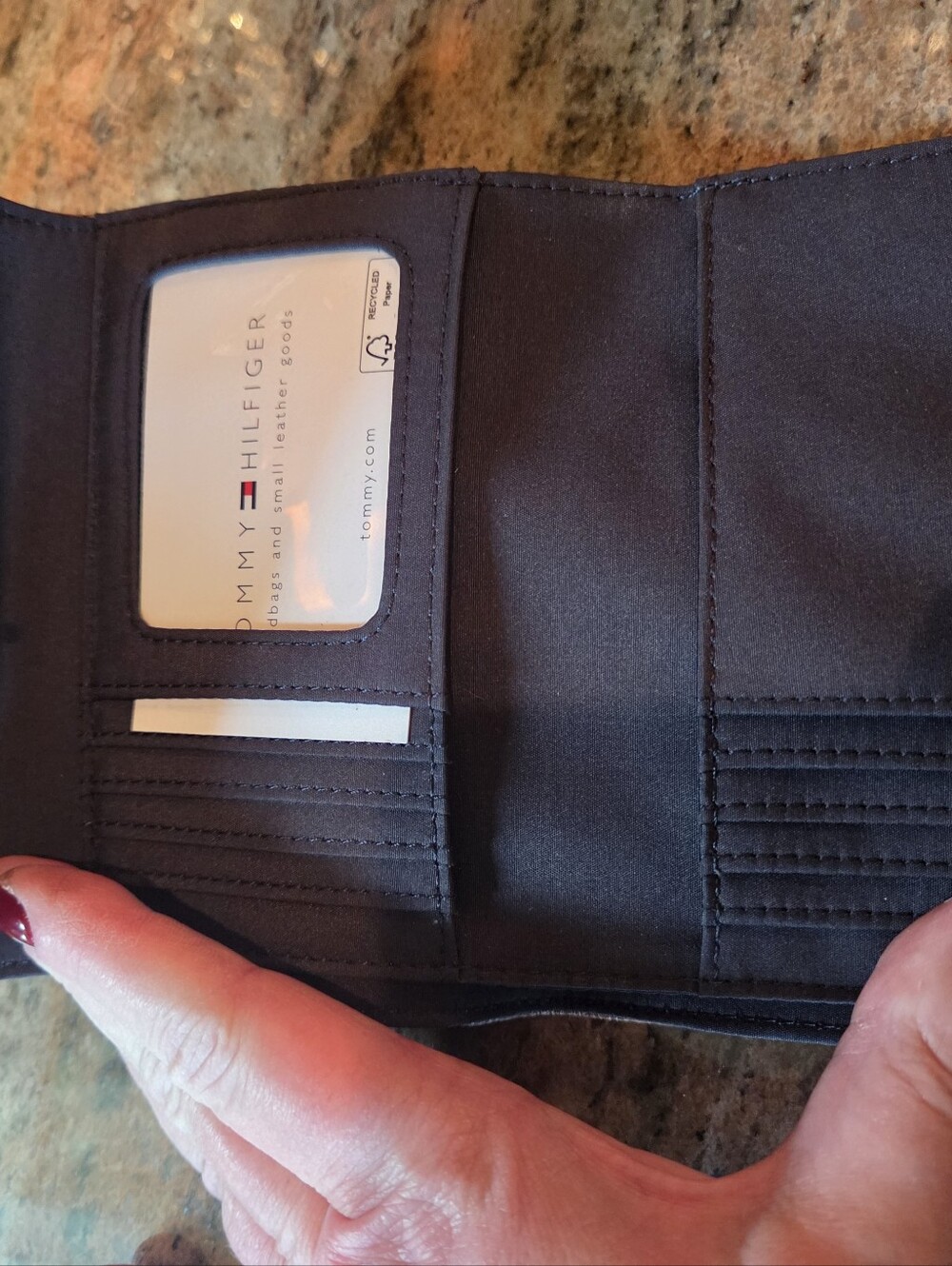 Tommy Hilfiger Tan & Navy  Crossbody Mini Bag With Wallett - Picture 8 of 9